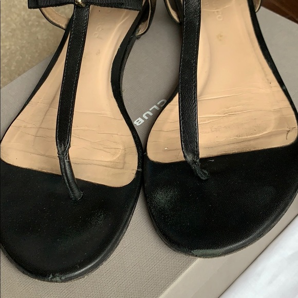 Club Monaco Nuria Leather T-strap Sandal - Picture 6 of 11